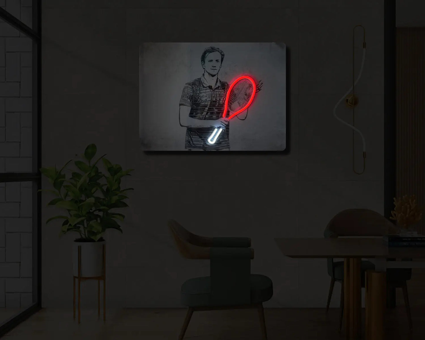 Daniil Medvedev UV Neon Sign