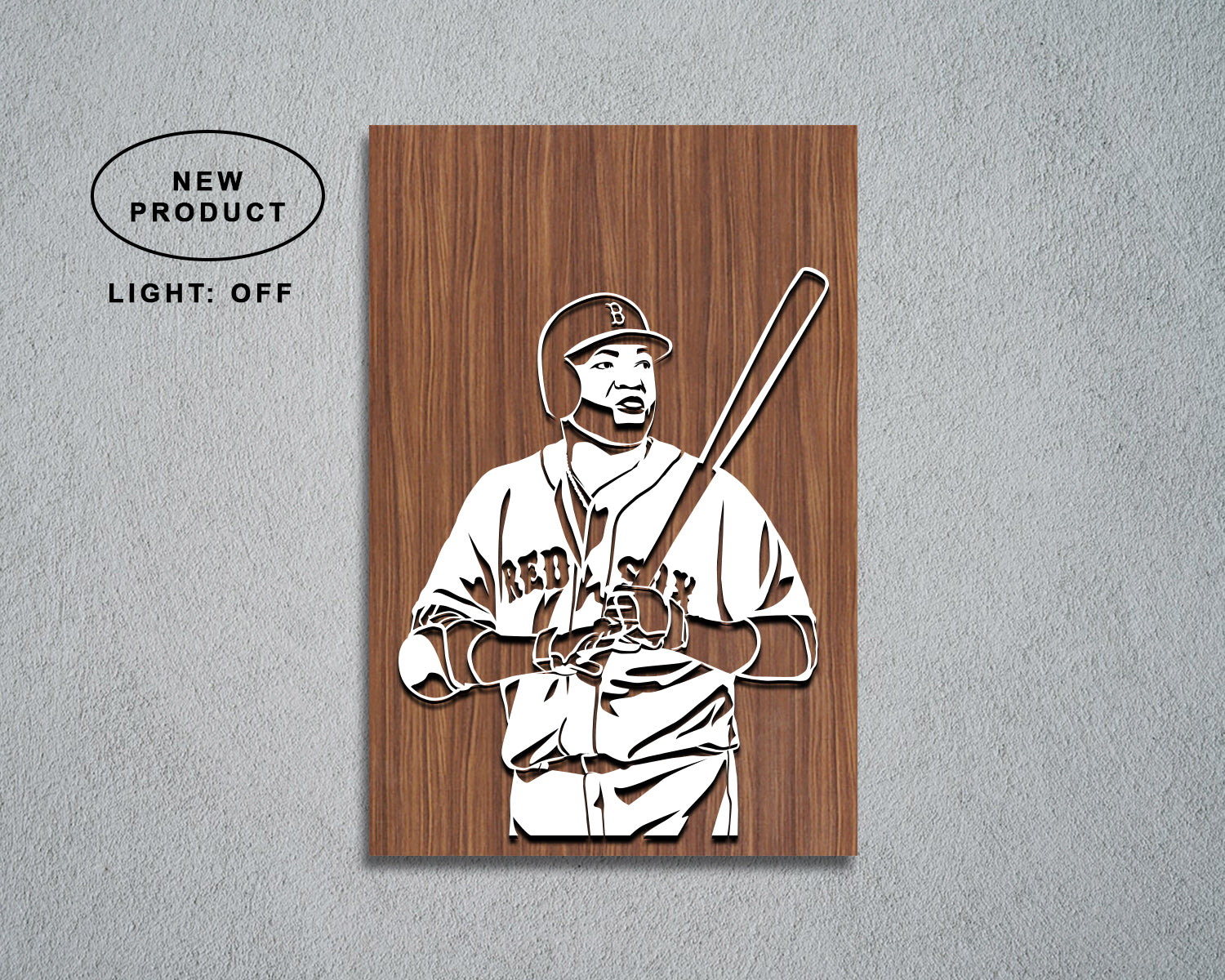 David Ortiz LED Wooden Decal