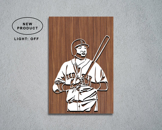 David Ortiz LED Wooden Decal