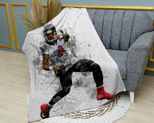 Deshaun Watson Houston Texans Splash Effect Fleece Blanket