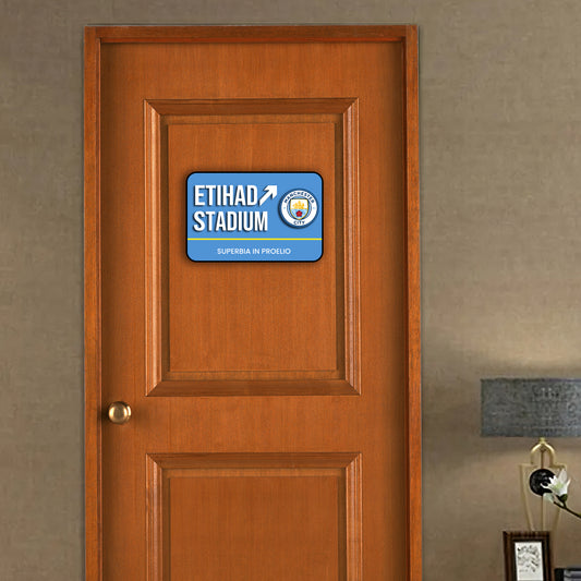 Etihad Stadium Door Sign