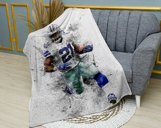 Ezekiel Elliott Dallas Cowboys Splash Effect Fleece Blanket