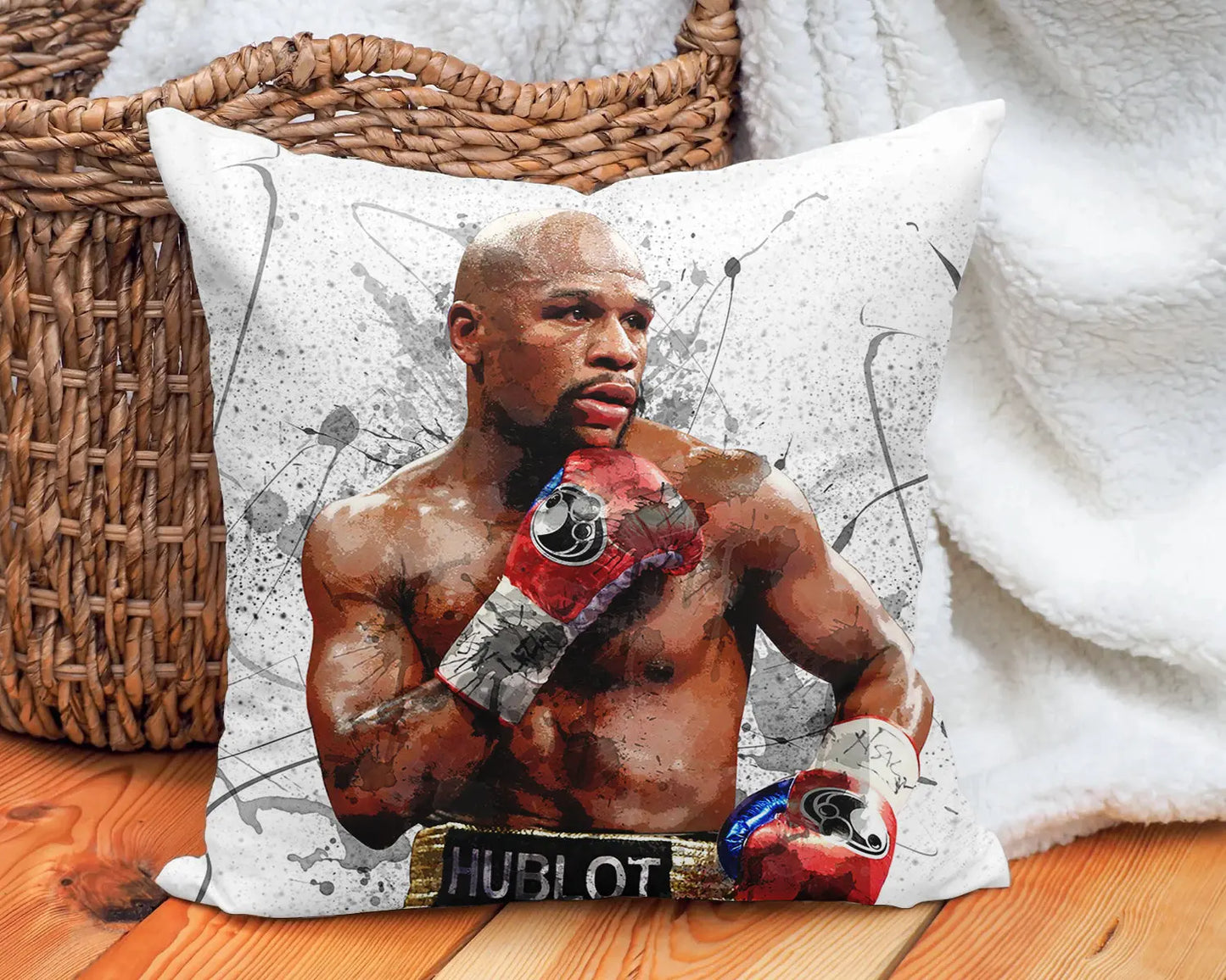 Floyd Mayweather Splash Effect Pillow
