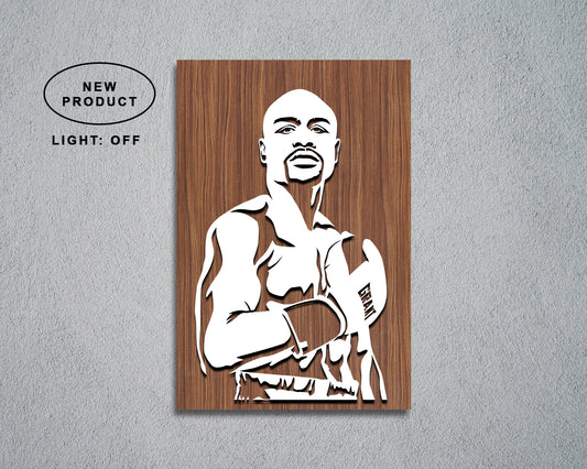 Floyd Mayweather LED Wooden Decal