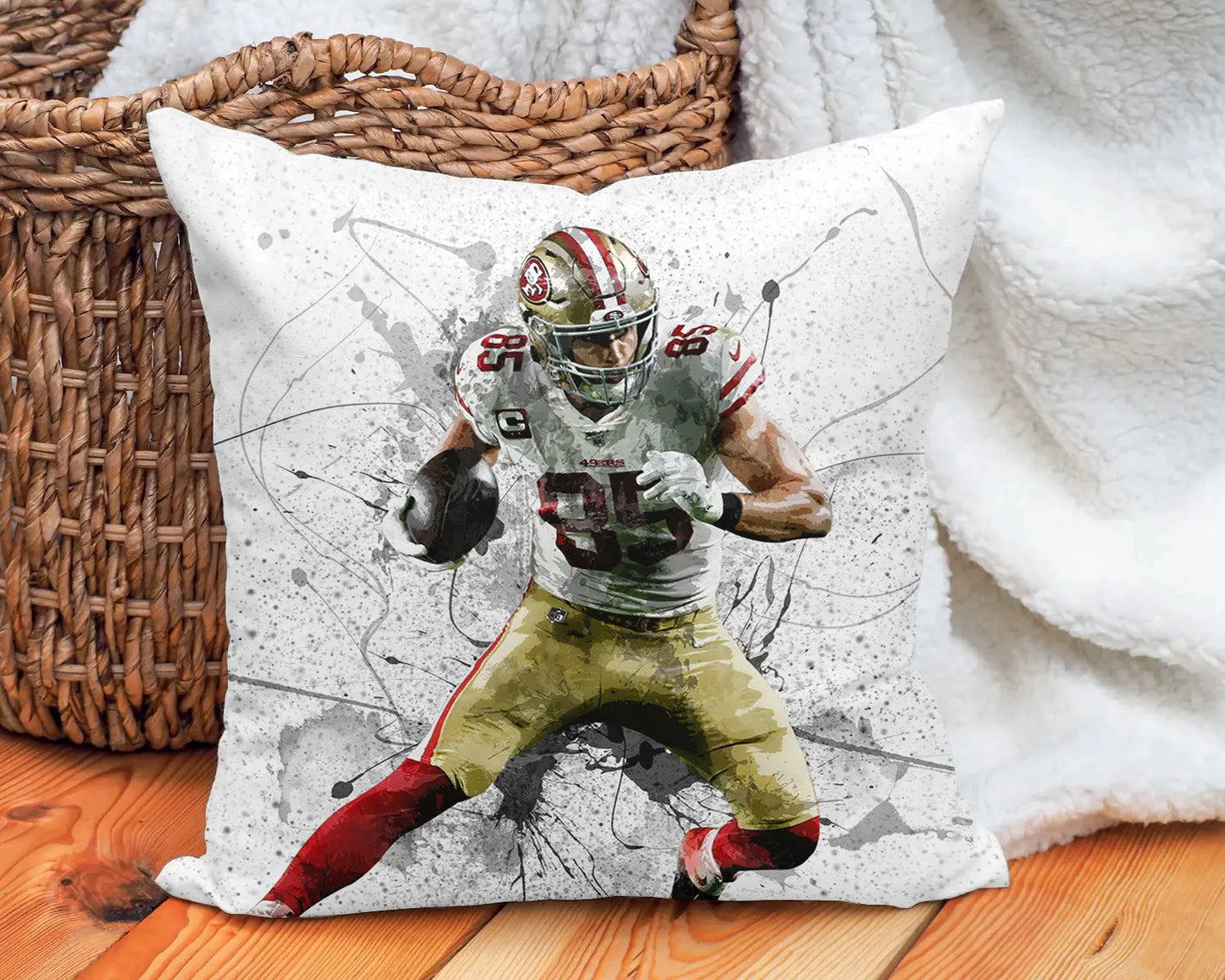George Kittle Splash Effect Pillow
