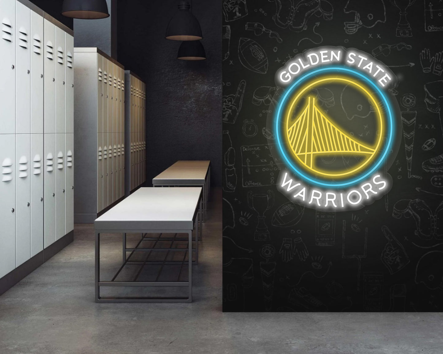 Golden State Warriors Team Logo Neon Sign