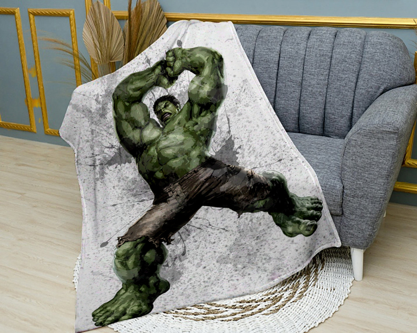 Hulk Splash Effect Fleece Blanket