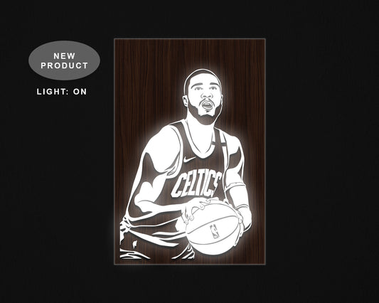Jayson Tatum LED Wooden Decal