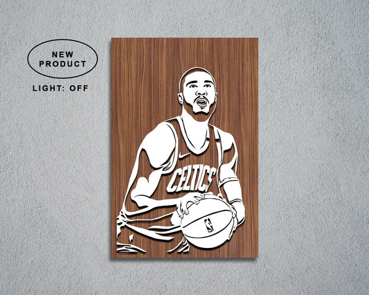 Jayson Tatum LED Wooden Decal