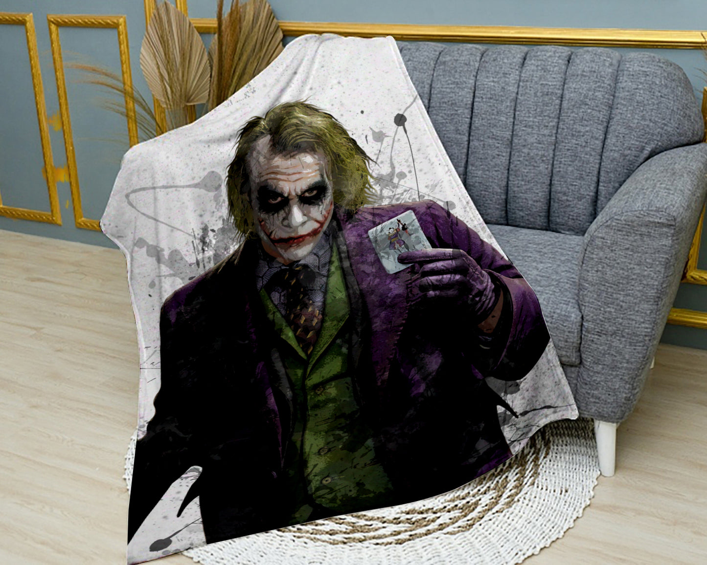 Joker Splash Effect Fleece Blanket