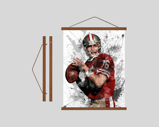 Joe Montana Splash Effect Hanging Frame