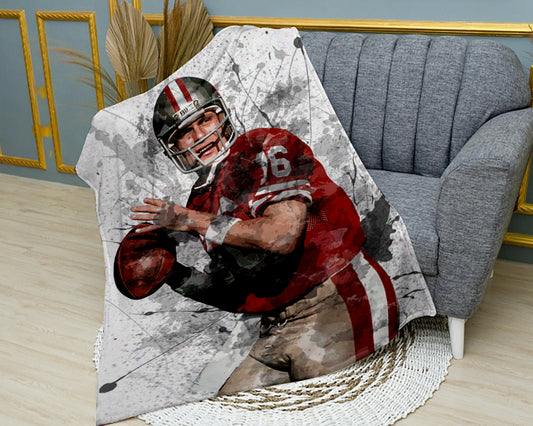 Joe Montana Splash Effect Fleece Blanket