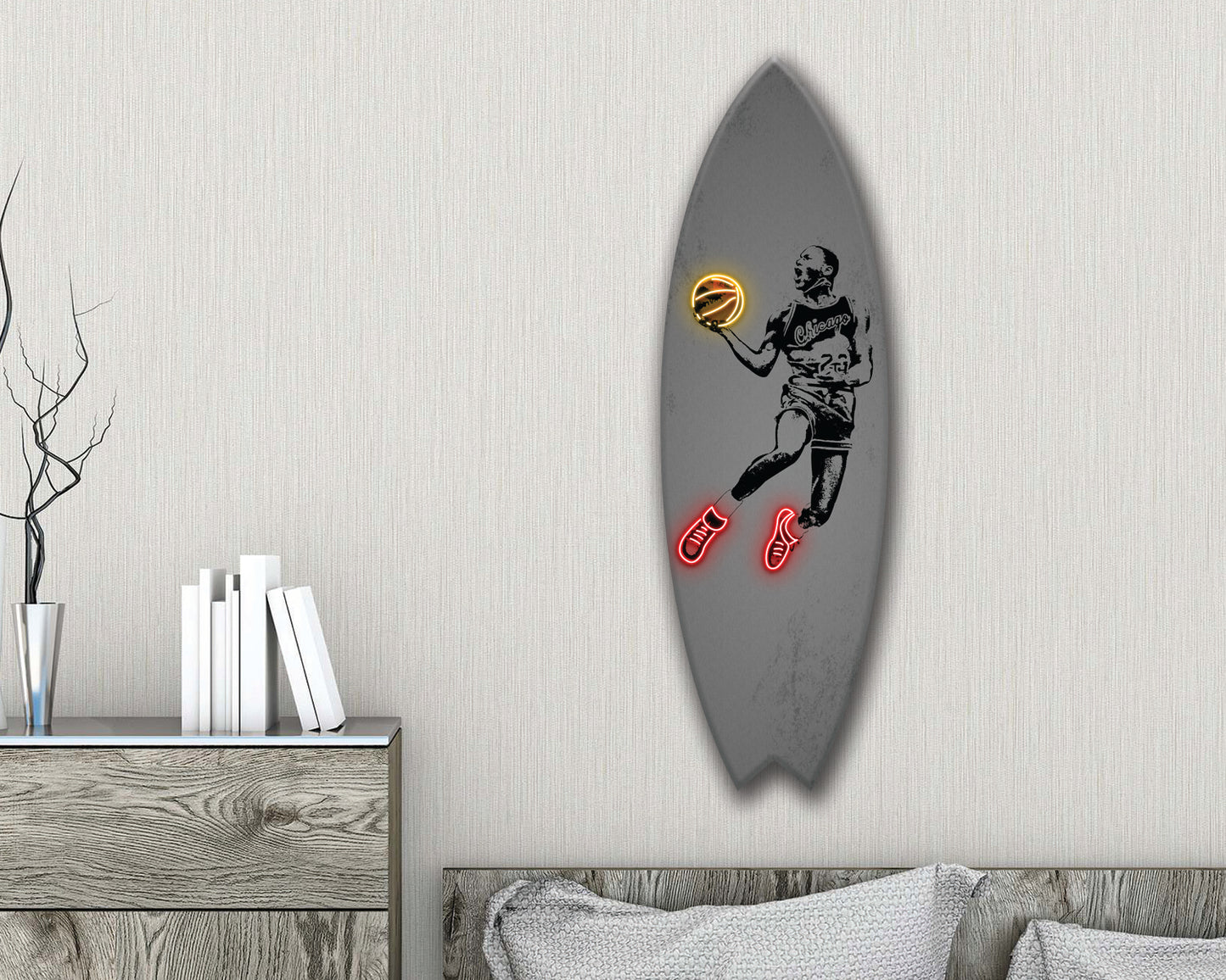 Michael Jordan Acrylic Surfboard Wall Art