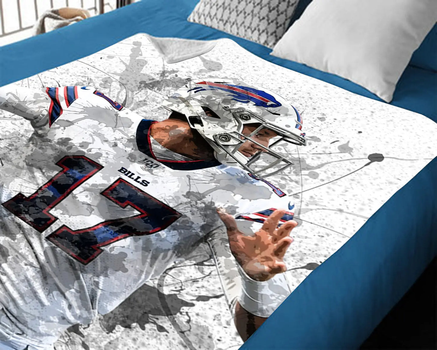 Josh Allen Splash Effect Fleece Blanket