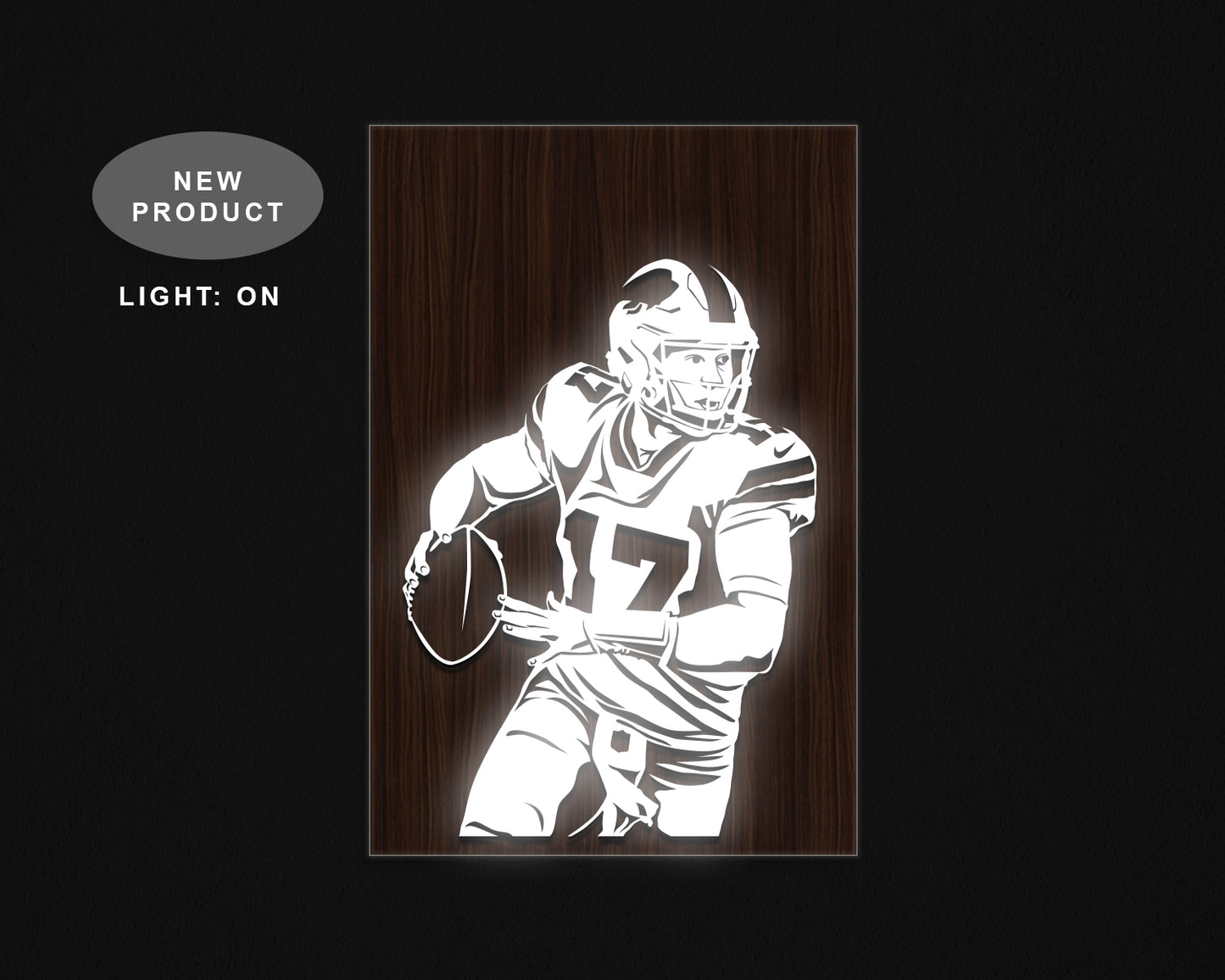 Josh Allen LED Wooden Decal