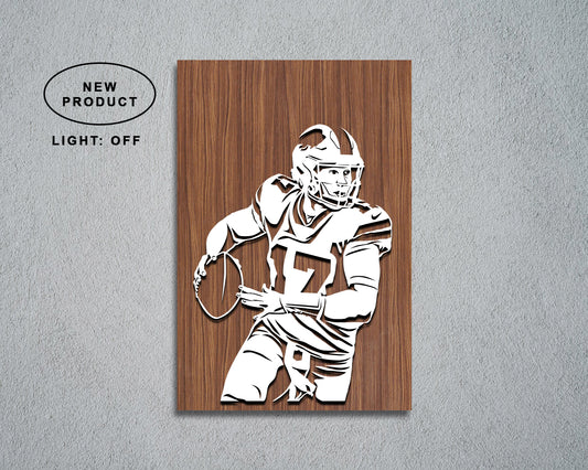 Josh Allen LED Wooden Decal