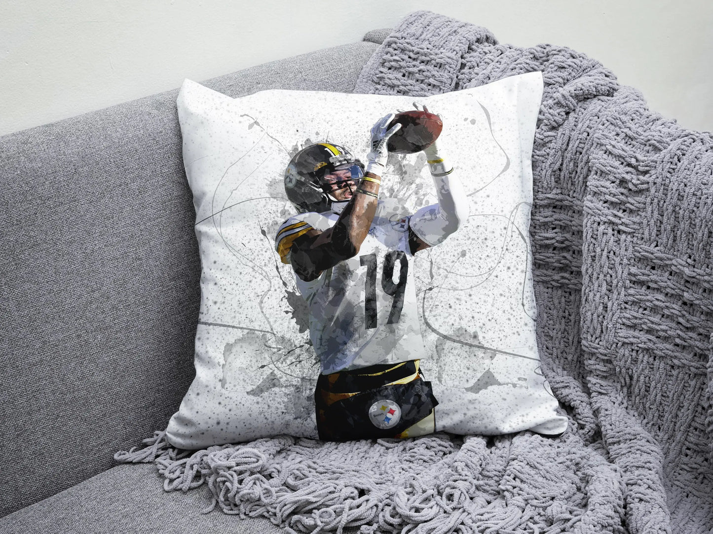 JuJu Smith-Schuster Splash Effect Pillow