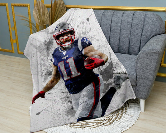 Julian Edelman Splash Effect Fleece Blanket