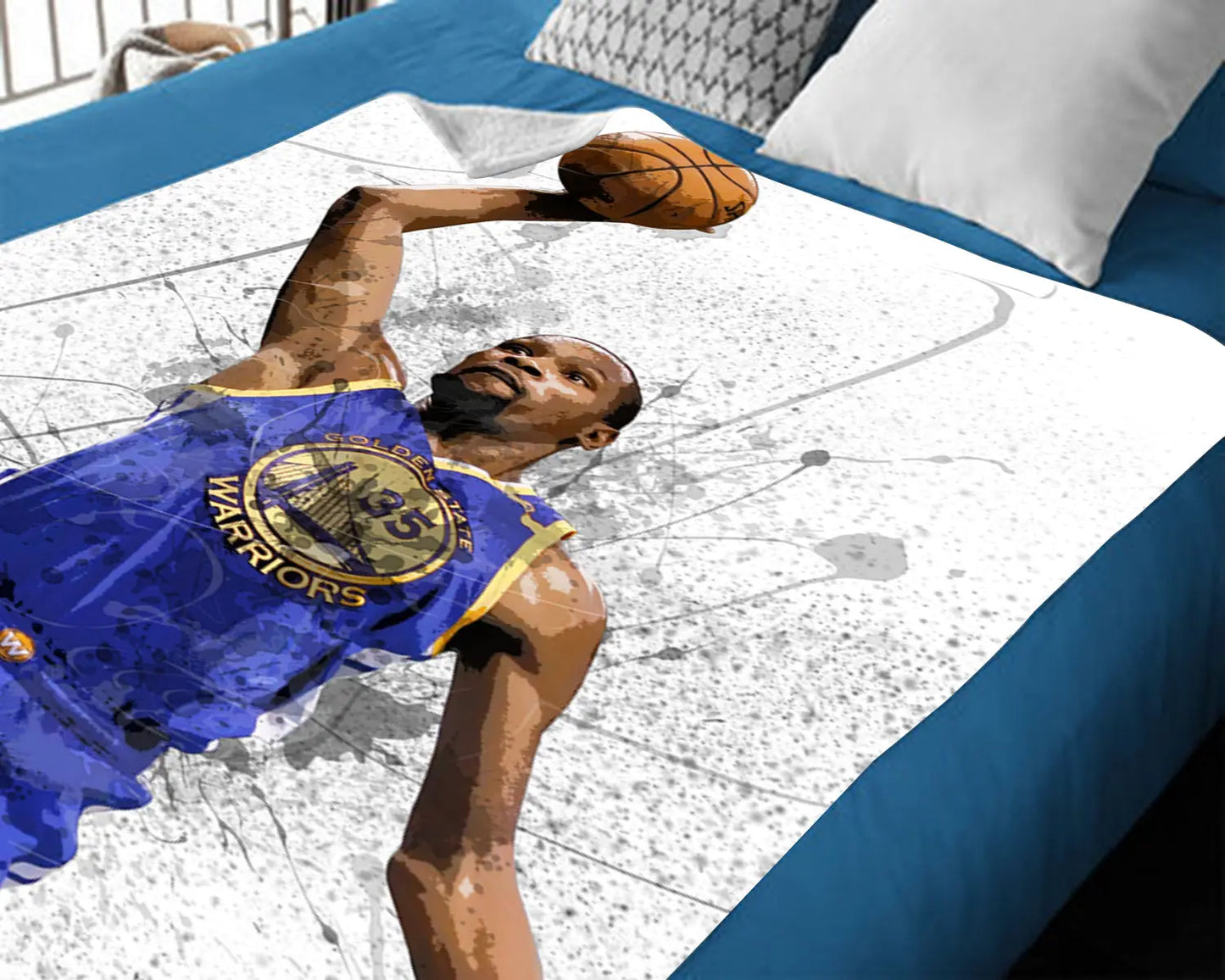 Kevin Durant Dunk Splash Effect Fleece Blanket