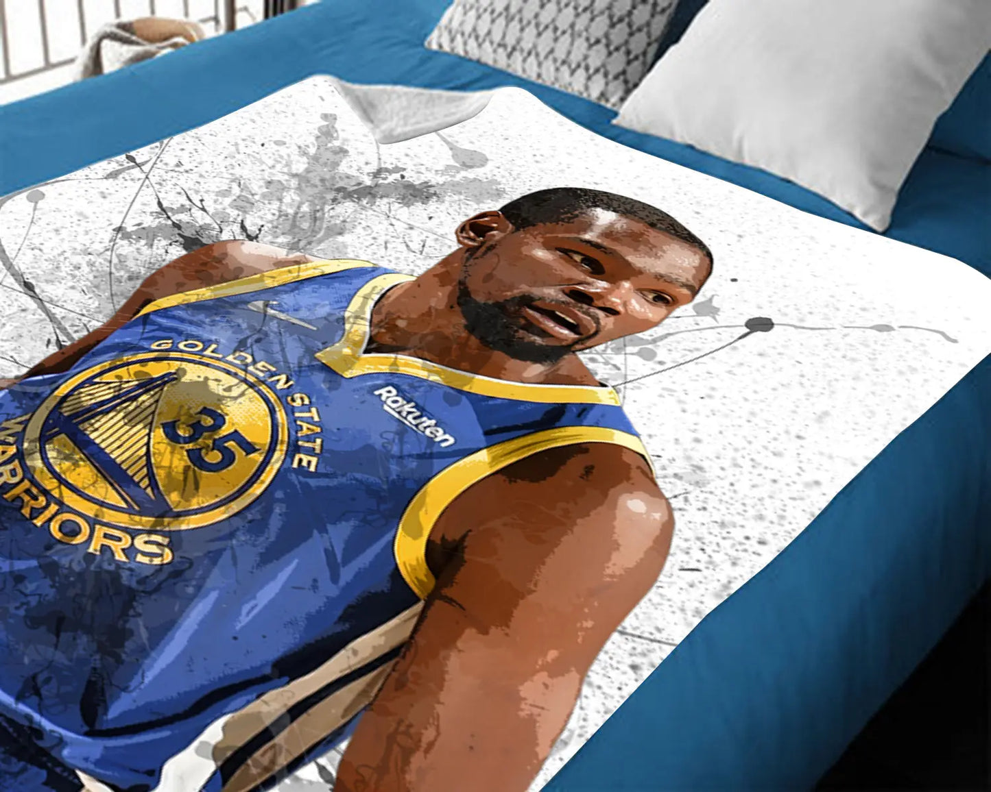 Kevin Durant Splash Effect Fleece Blanket Style 1