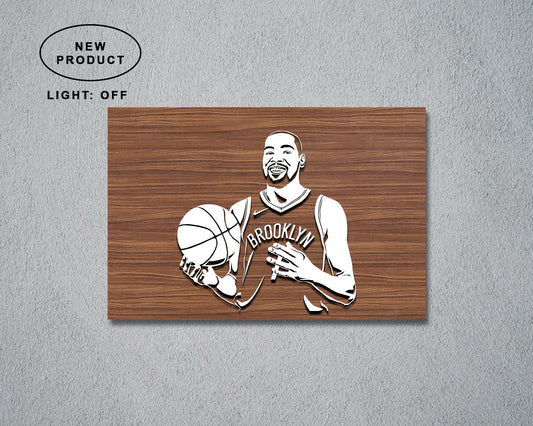 Kevin Durant LED Wooden Decal