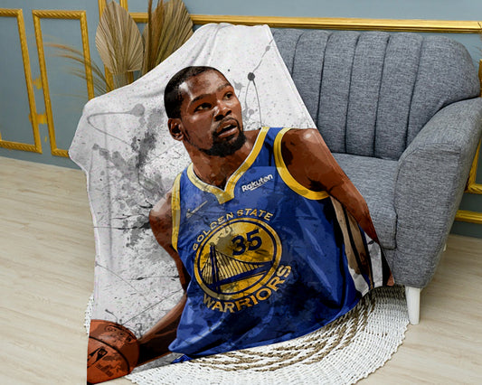 Kevin Durant Splash Effect Fleece Blanket Style 1