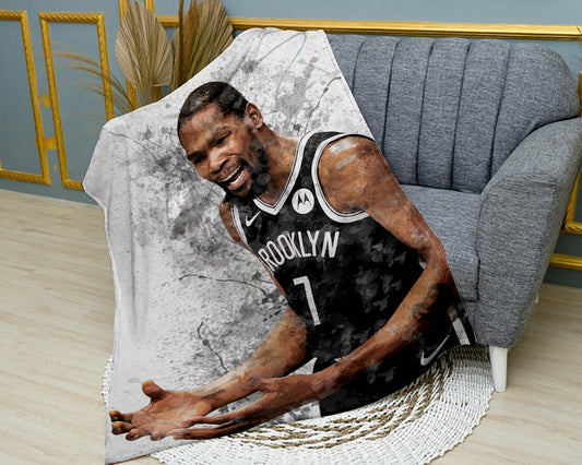 Kevin Durant Splash Effect Fleece Blanket Style 2