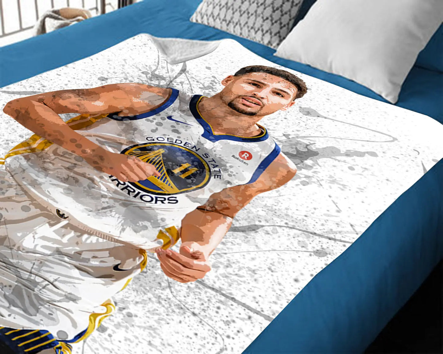 Klay Thompson Splash Effect Fleece Blanket