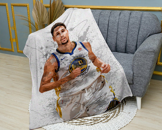 Klay Thompson Splash Effect Fleece Blanket