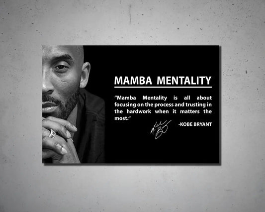 Kobe Bryant Mamba Mentality Canvas Wall Art