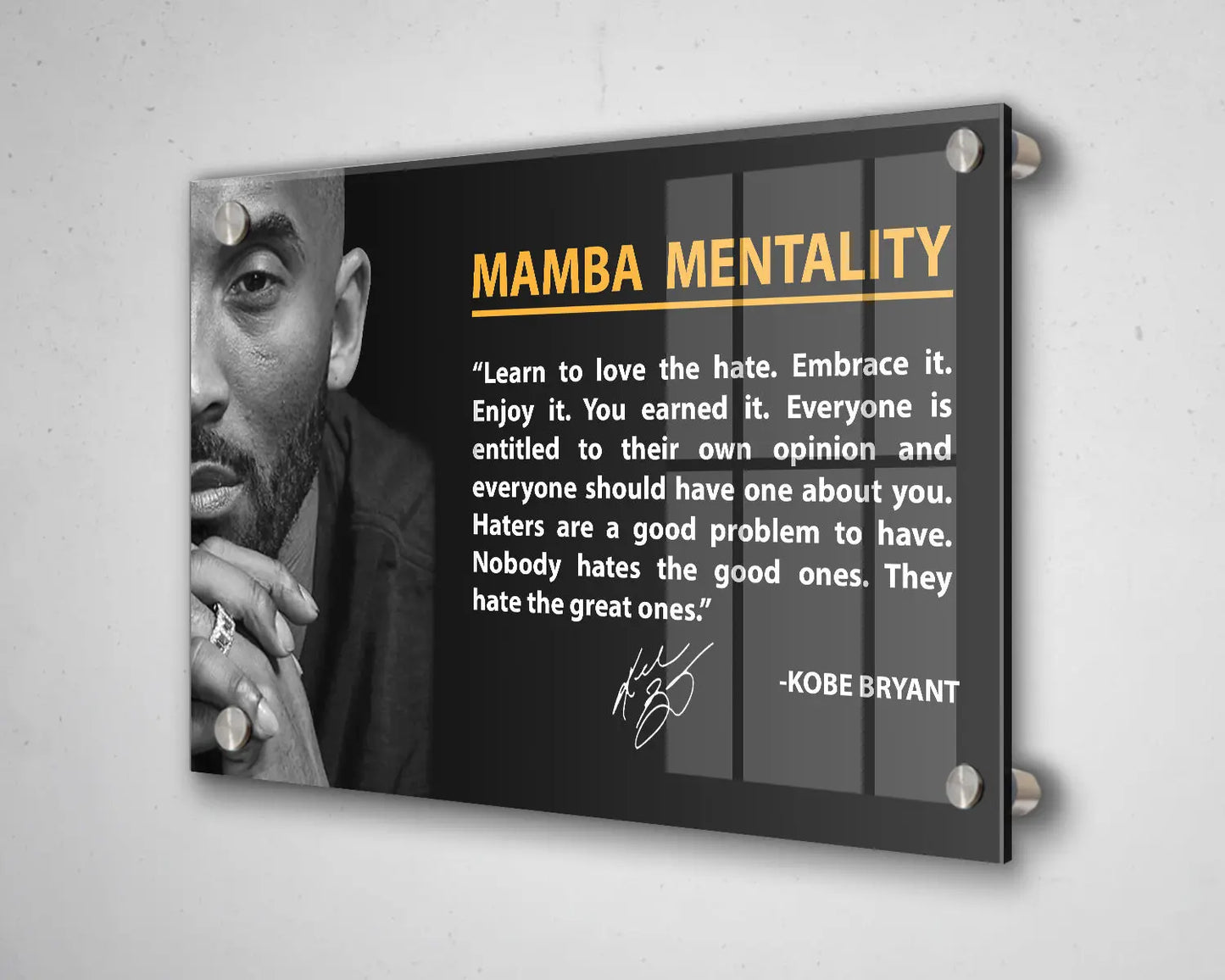 Kobe Bryant Mamba Mentality Canvas Wall Art