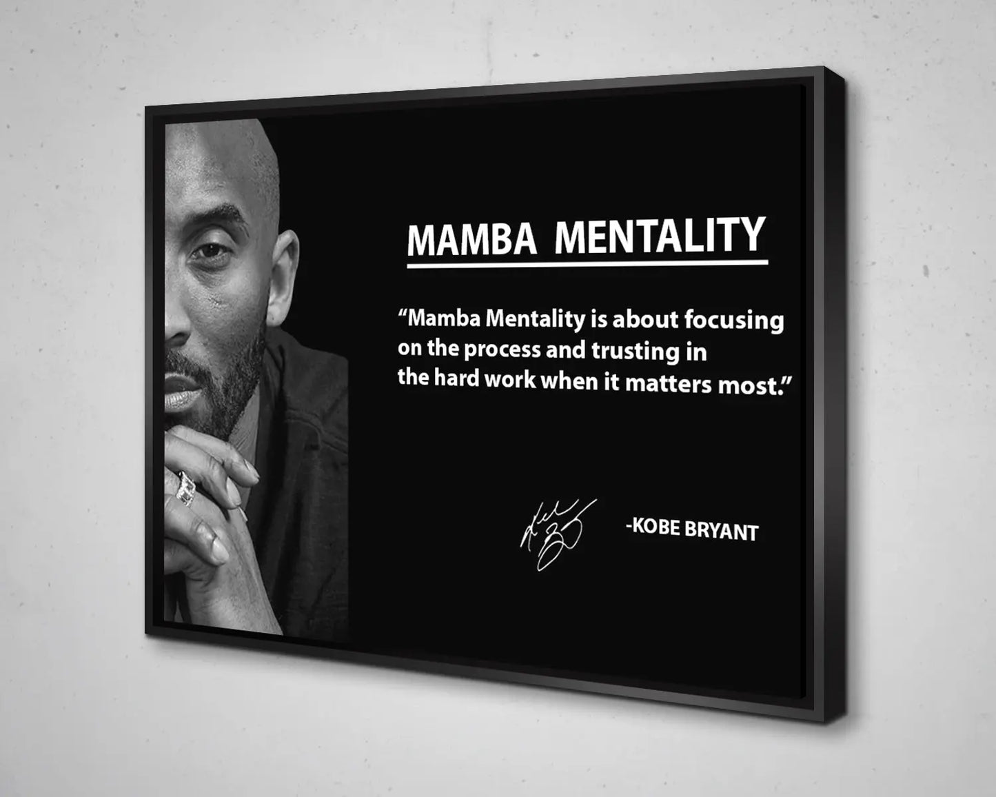 Kobe Bryant Mamba Mentality Canvas Wall Art