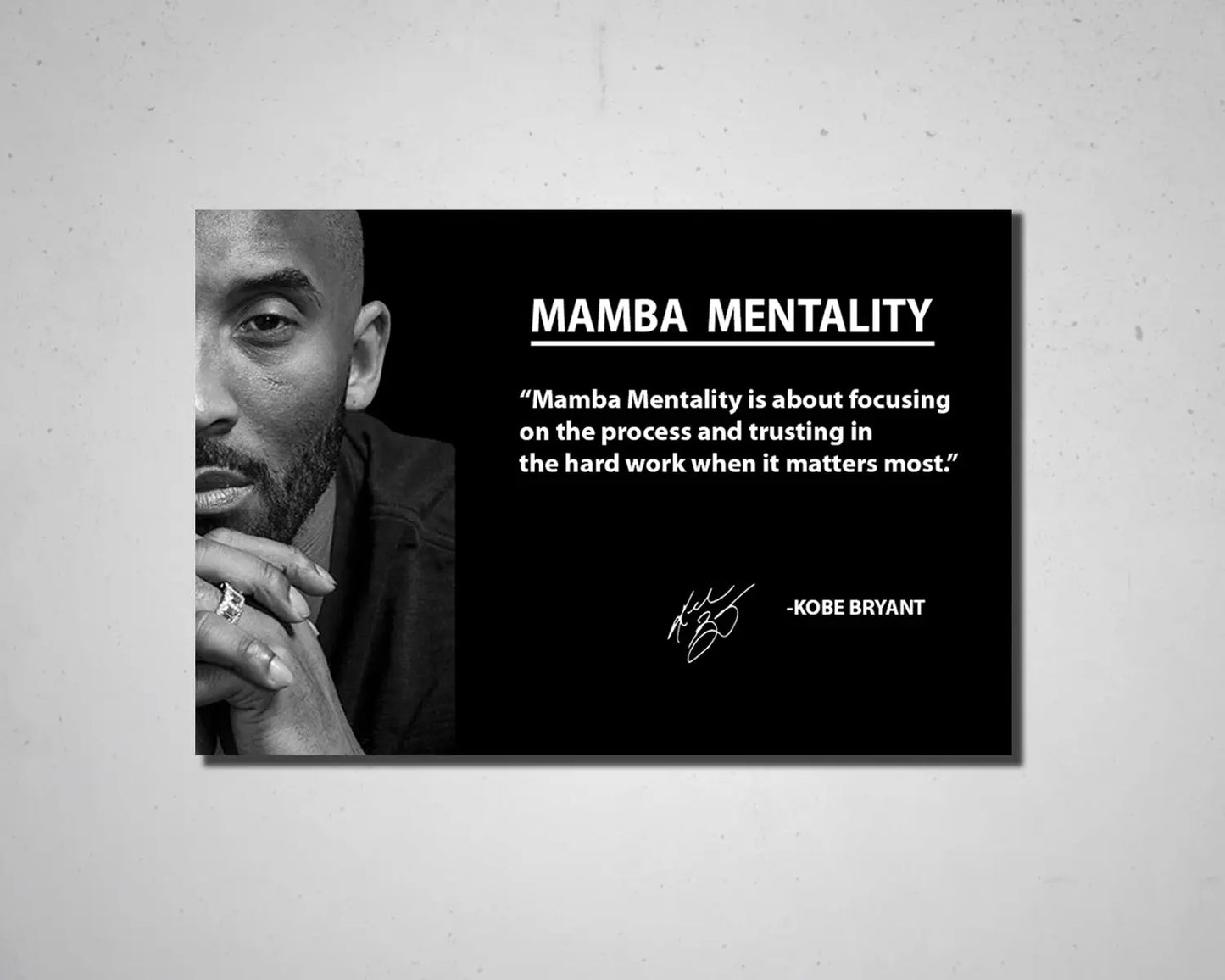 Kobe Bryant Mamba Mentality Canvas Wall Art