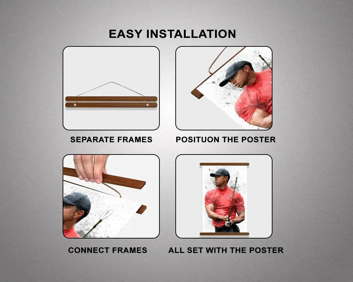 Kobe Bryant Poster Hanging Frame