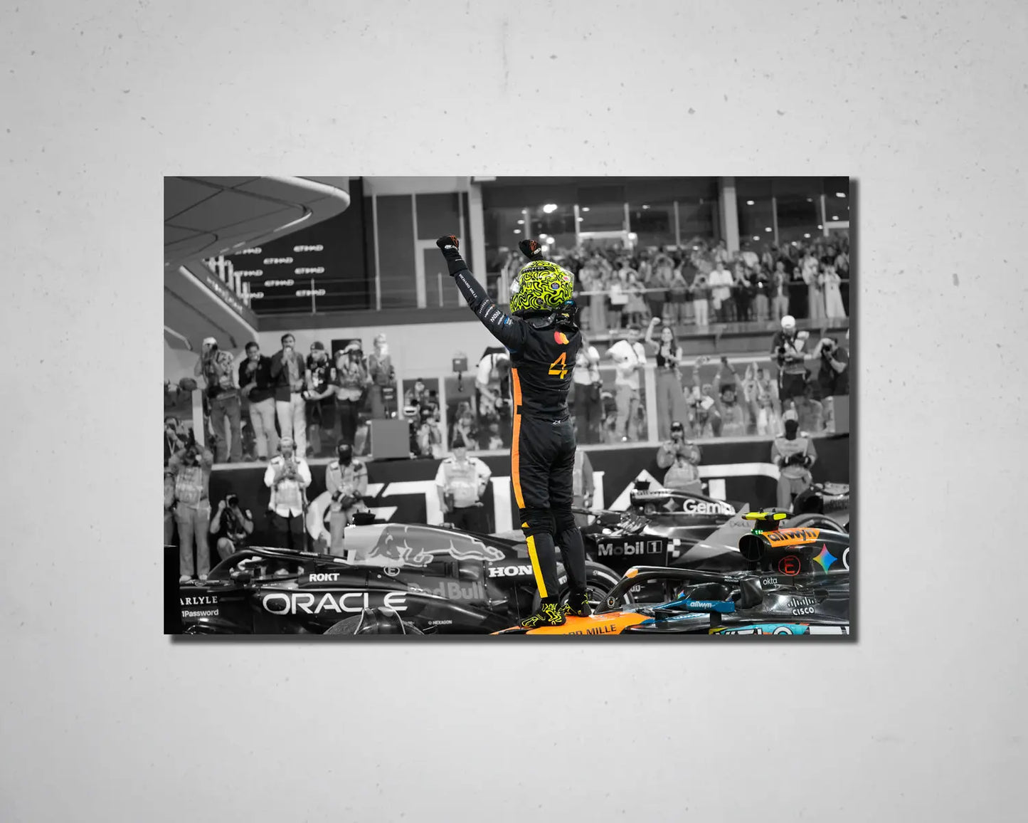 Arte en lienzo en blanco y negro de Dale Earnhardt