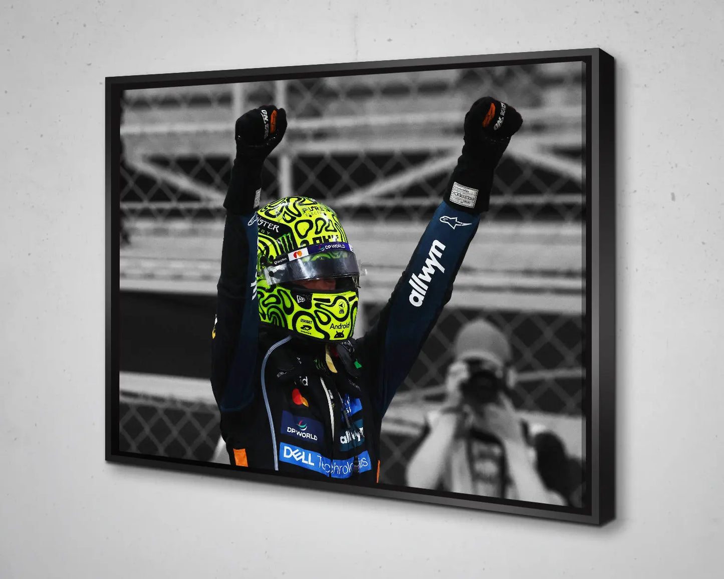 Arte en lienzo en blanco y negro de Dale Earnhardt