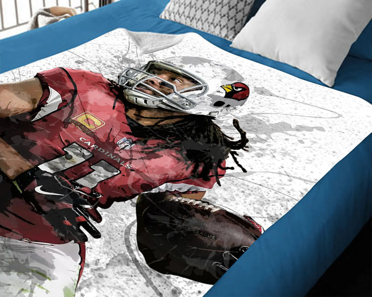 Larry Fitzgerald Jr. Splash Effect Fleece Blanket
