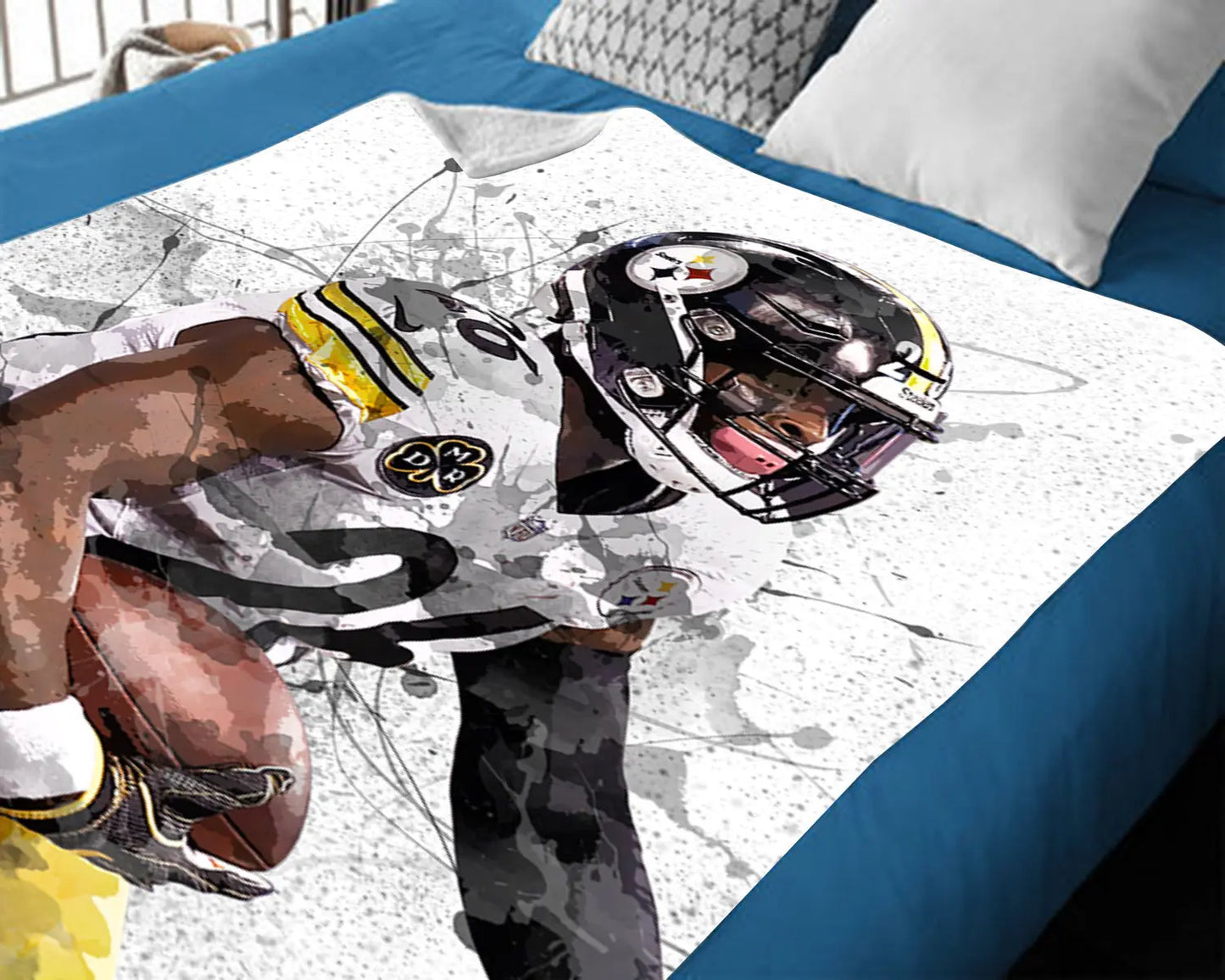 Le'Veon Bell Splash Effect Fleece Blanket