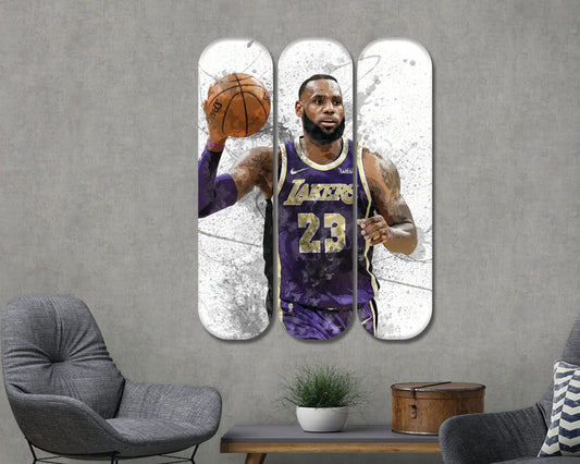 Arte mural de patineta acrílica de Lebron James