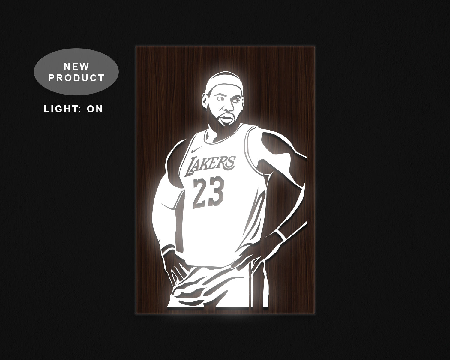 Lebron James LED Wooden Decal