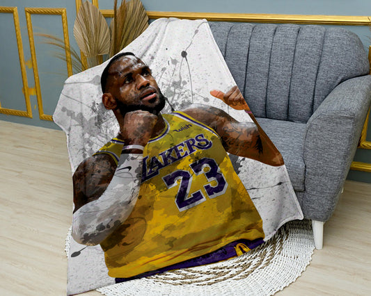 LeBron James Splash Effect Fleece Blanket Style 2