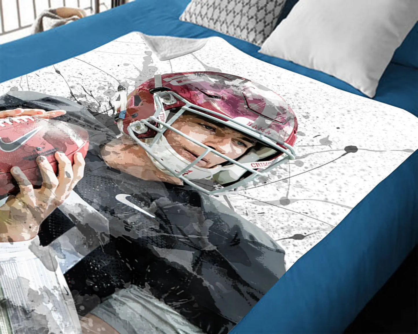 Mac Jones Splash Effect Fleece Blanket