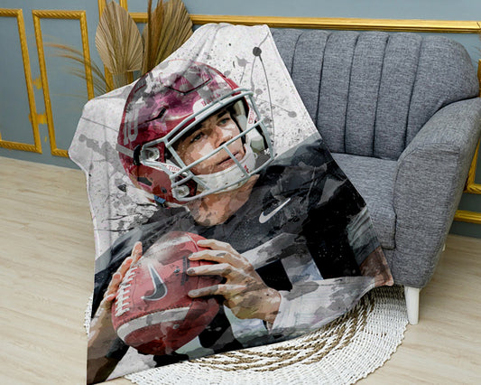 Mac Jones Splash Effect Fleece Blanket