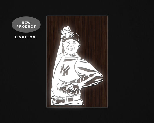 Mariano Rivera LED Wooden Decal