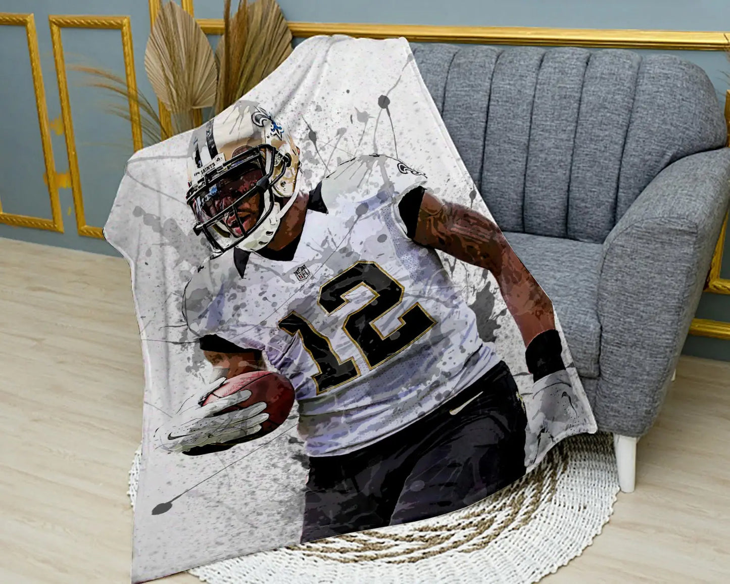 Marques Colston Splash Effect Fleece Blanket