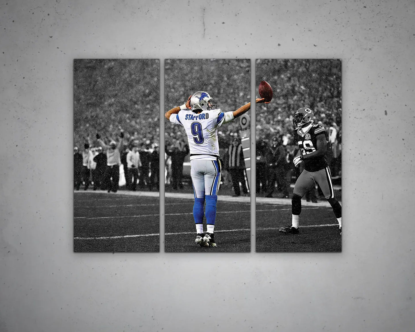 Matthew Stafford Black & White Canvas Print | NFL Wall Art