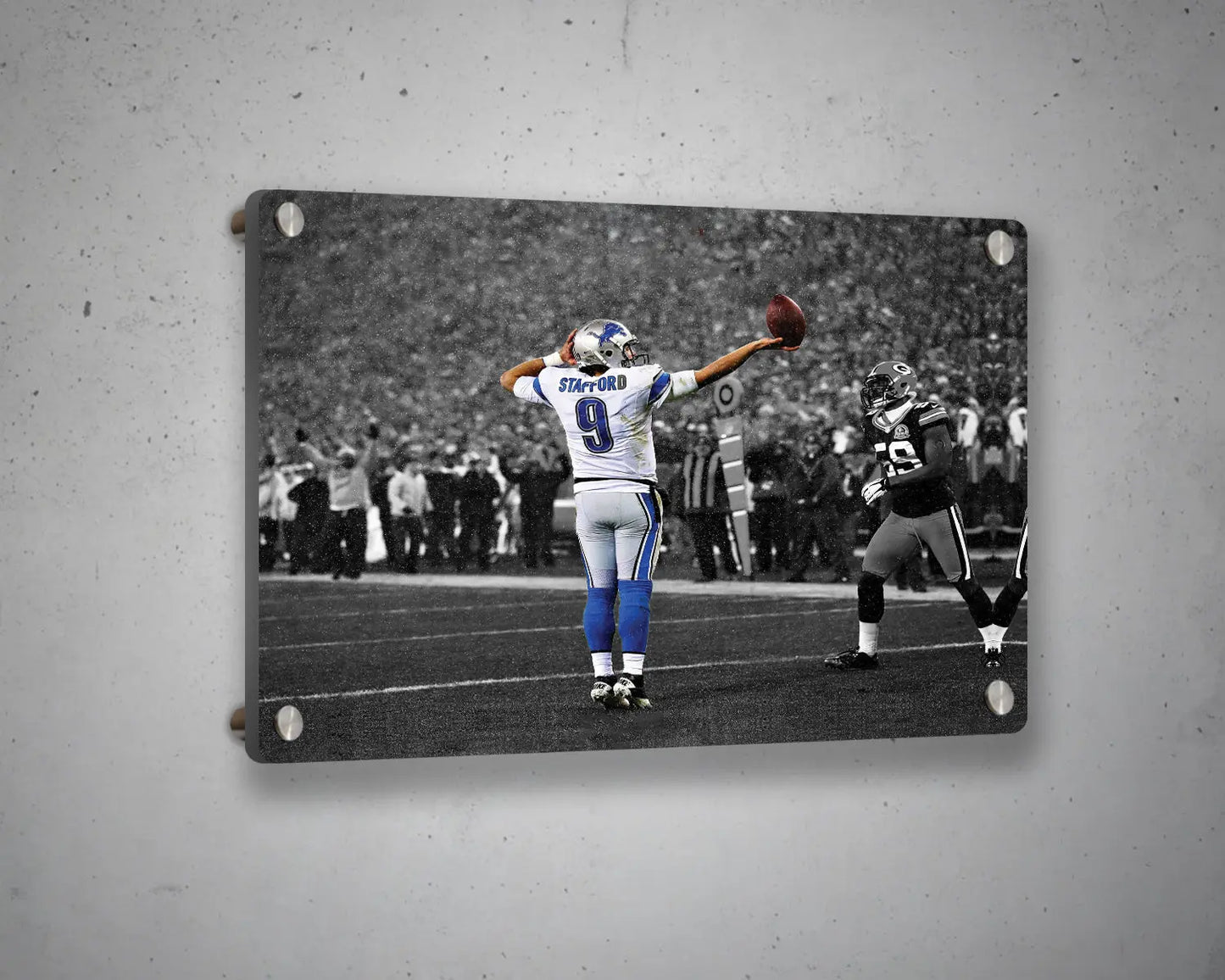 Matthew Stafford Black & White Canvas Print | NFL Wall Art