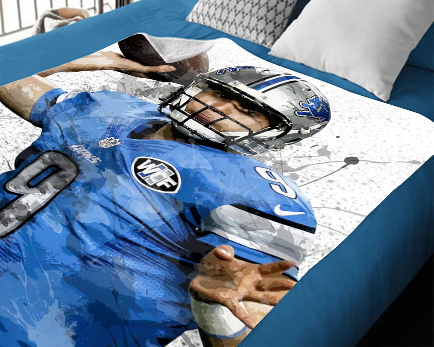 Manta polar con efecto salpicado de Matthew Stafford
