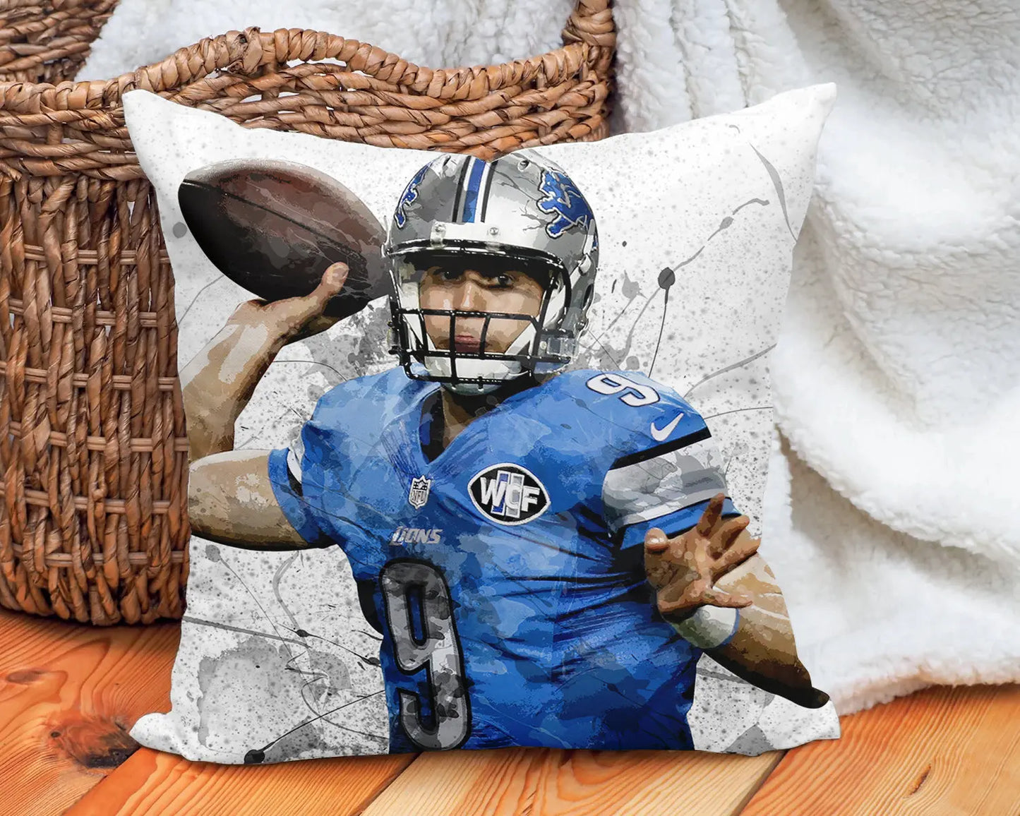 Matthew Stafford Splash Effect Pillow