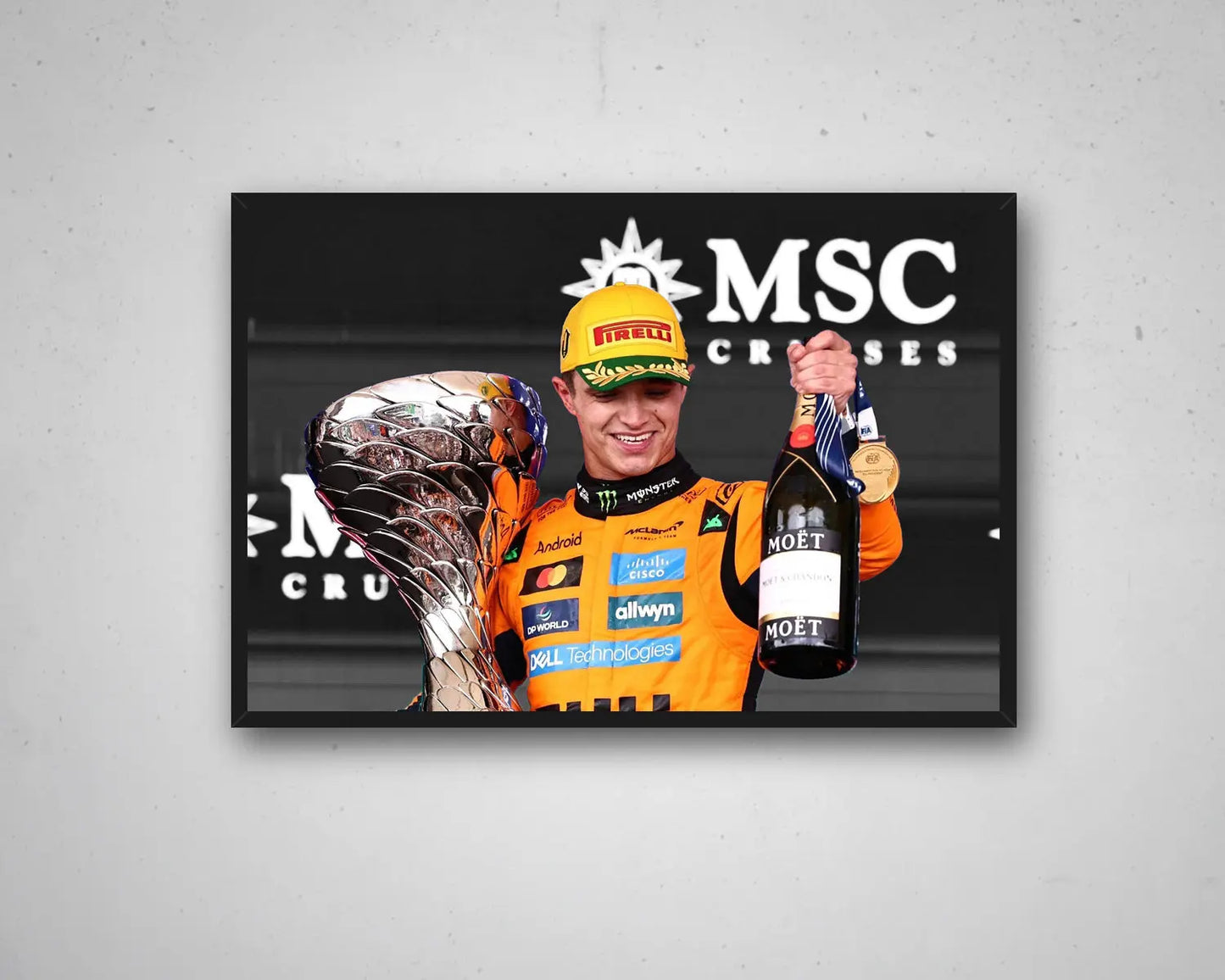 Arte en lienzo en blanco y negro de Dale Earnhardt